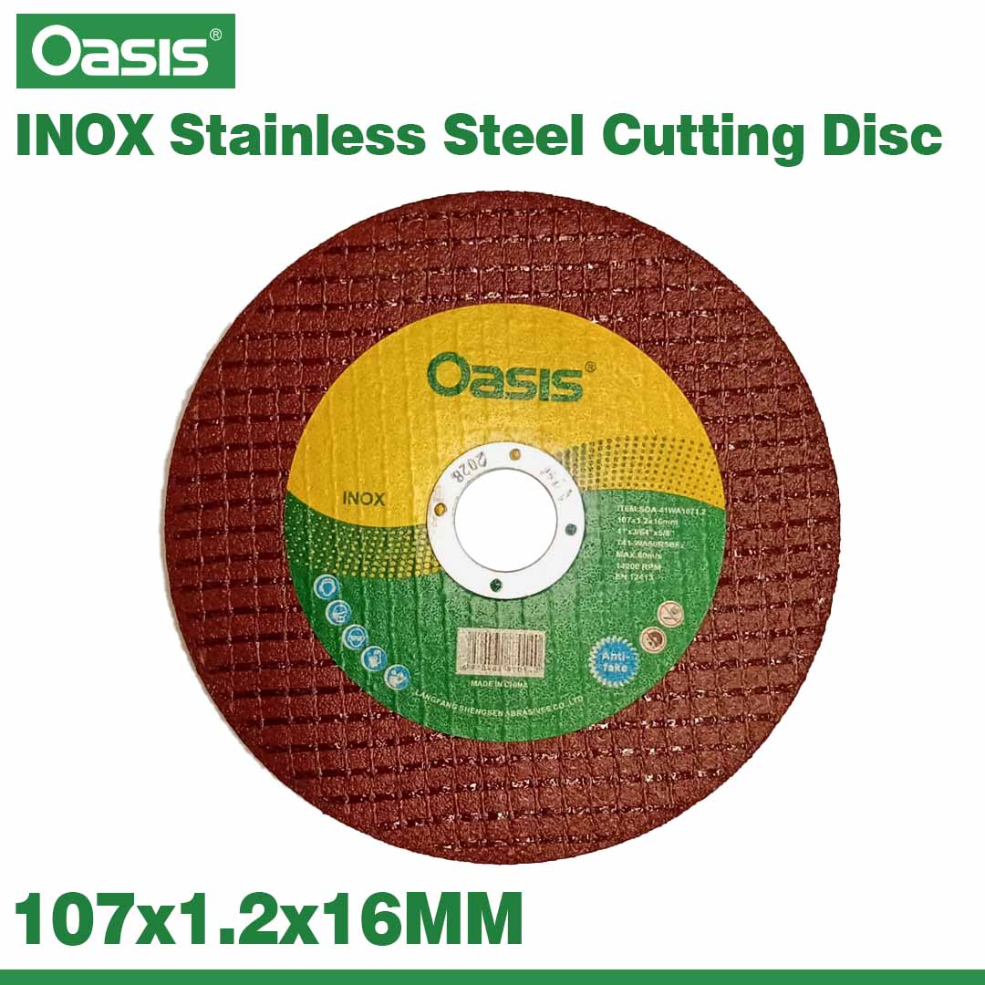Oasis 4 Inch INOX Stainless Steel Cutting Disc 107x1.2x16mm