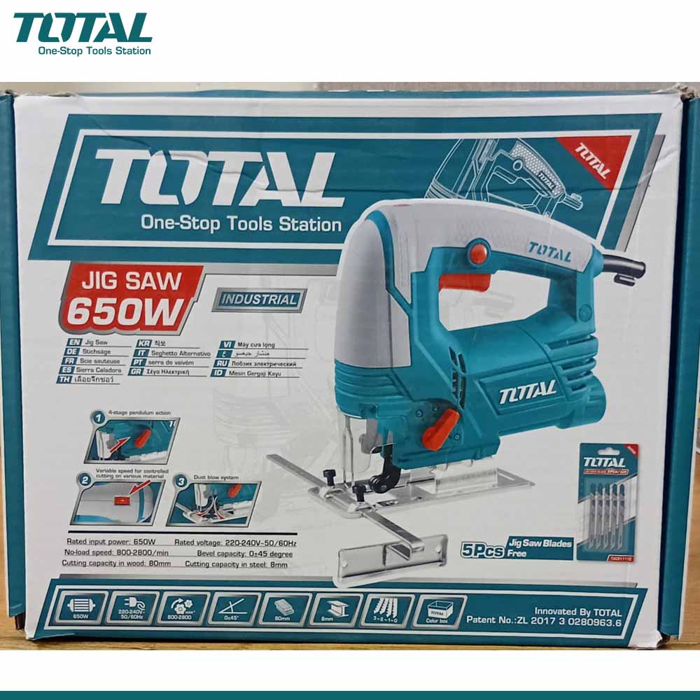 TOTAL 650W Jig Saw - Electric Wood Cutting Machine