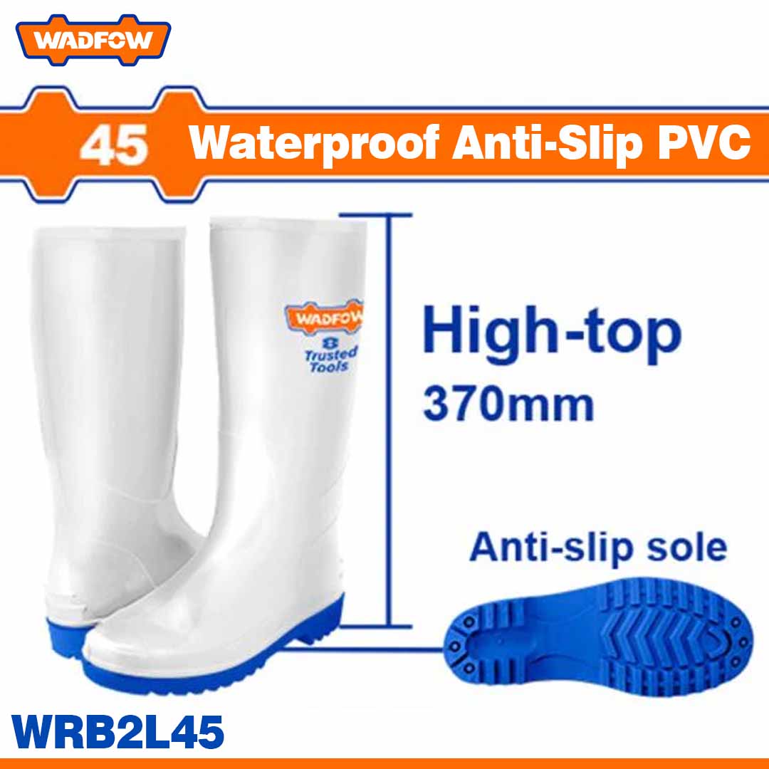 Wadfow Long Rain Boots - 100% Waterproof Anti-Slip PVC Safety Boots