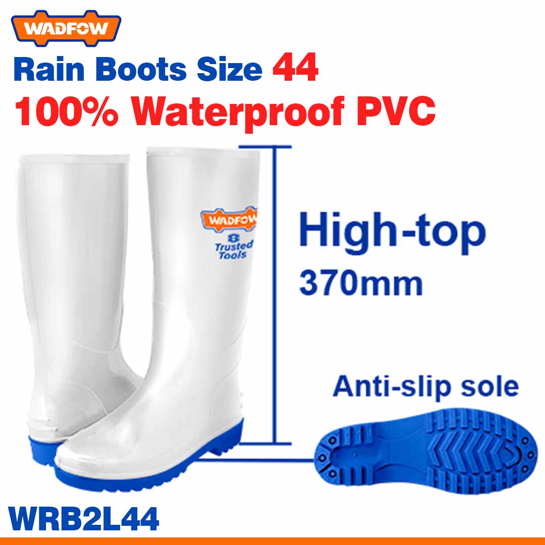 Wadfow Long Rain Boots - 100% Waterproof Anti-Slip PVC Safety Boots
