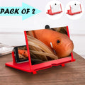 Pack Of 2 Foldable 3D Screen Magnifier Holder Stands For Mobile Phones
