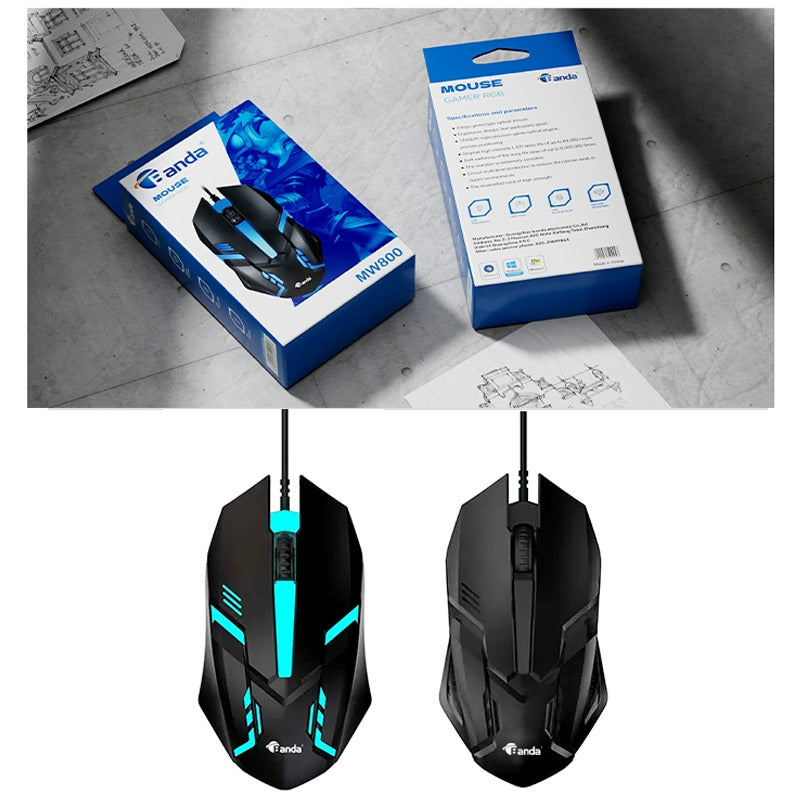 Banda MW800 RGB Esports Gaming Mouse – Precision Control, Dazzling Lighting, and Streamlined Comfort