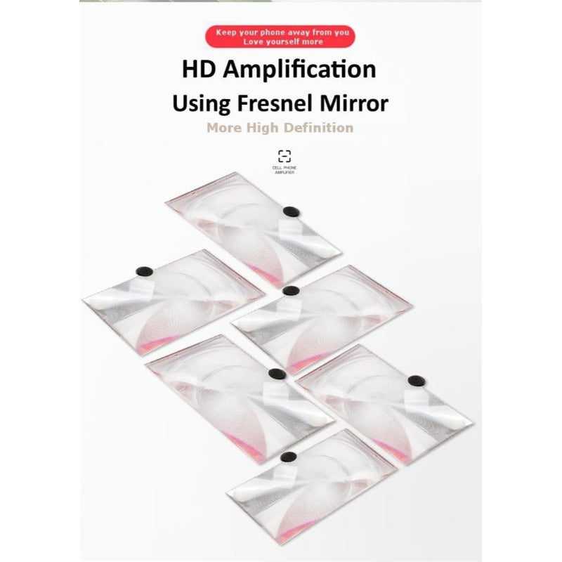 Pack Of 2 Foldable 3D Screen Magnifier Holder Stands For Mobile Phones