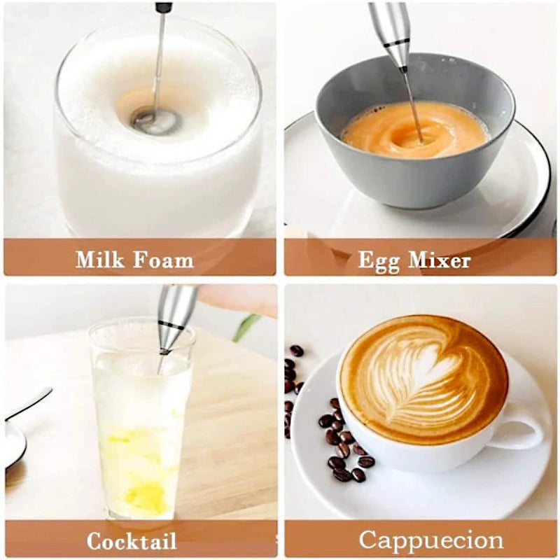 2-in-1 USB Rechargeable Milk Frother & Egg Beater – 3-Speed Handheld Electric Foam Maker