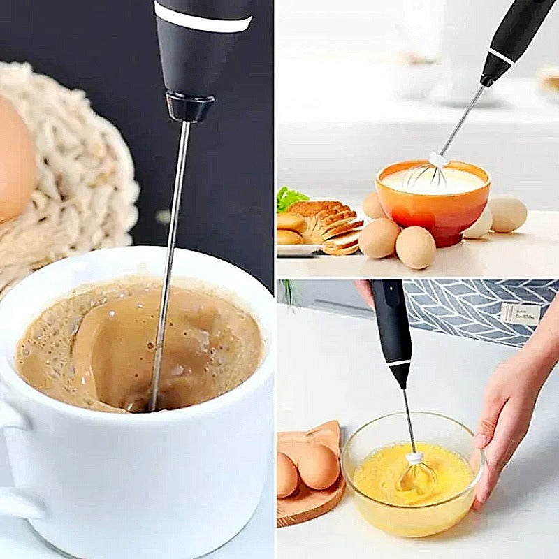 2-in-1 USB Rechargeable Milk Frother & Egg Beater – 3-Speed Handheld Electric Foam Maker