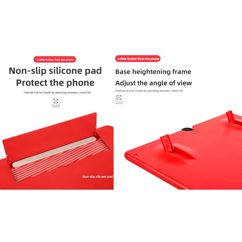 Pack Of 2 Foldable 3D Screen Magnifier Holder Stands For Mobile Phones